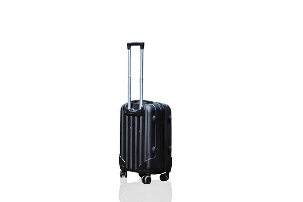 Black Travel Suitcase Isolated White Background — Stock Photo, Image
