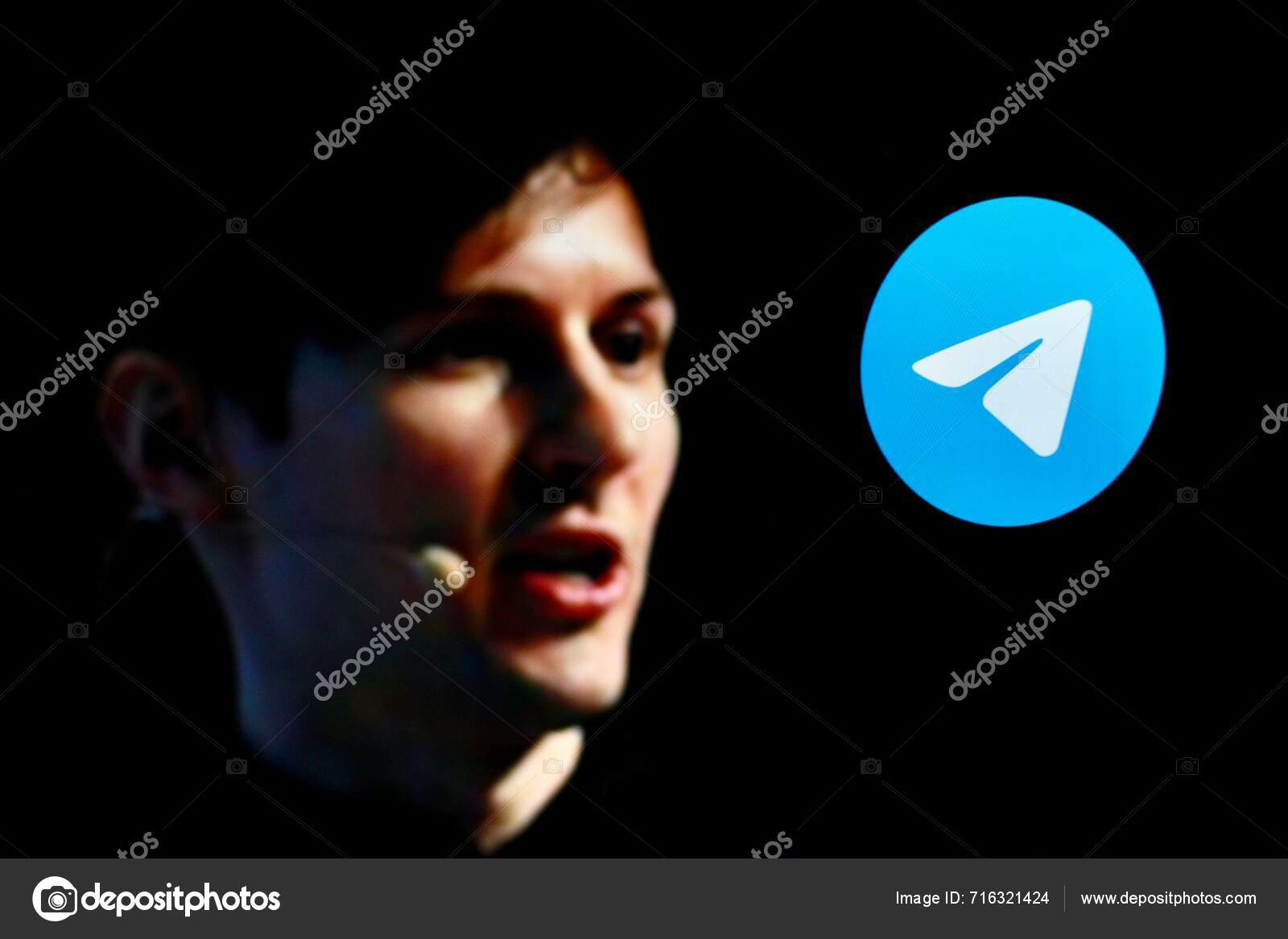 Indonesia April 2024 Logo Telegram Apps Founder Pavel Durov Background