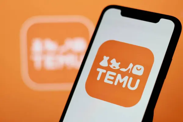 stock image indonesia-april 30th 2024:in this photo the Temu logo is online marketplace ecommerce displayed on the smartphone screen.
