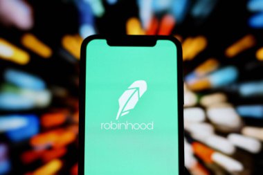 Robinhood uygulama logosu asmartphone Screen.Endonezya - 10 Haziran 2024.