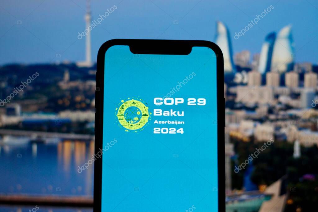 The 2024 United Nations Climate Change Conference COP29 Baku, Azerbaijan logo. Event will be on 11-24 November 2024, in Baku, Azerbaijan.indonesia - June 13th 2024.