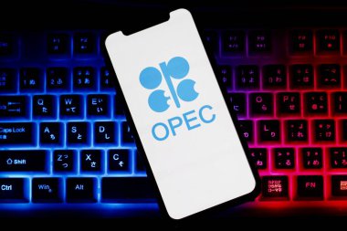 Bu fotoğraf illüstrasyonunda, Petrol İhraç Eden Ülkeler Örgütü logosu, OPEC, bir akıllı telefondan gösterilmektedir. Endonezya - 26 Haziran 2024.