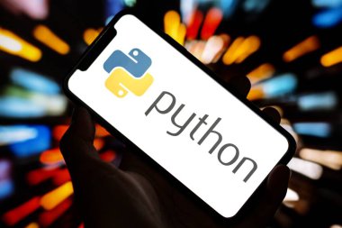 Bu fotoğraf illüstrasyonunda, piton logosu akıllı bir telefonda sergilenmektedir. Endonezya - 27 Haziran 2024.