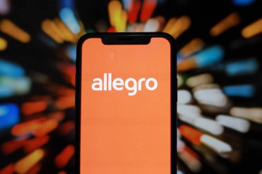 allegro logolu modern akıllı telefon ekranını kapat       