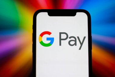 Akıllı telefondaki Google Pay (G Pay) logosu