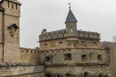 Honau Almanya - 7 Nisan 2024. Liechtenstein 'in avlusundaki binaların manzarası. Yüksek kalite fotoğraf