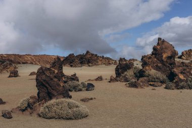 Teide yanardağının panoramik görüntüsü ve... Tenerife Kanarya Adaları İspanya. Yüksek kalite fotoğraf