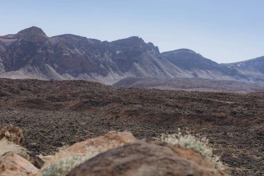 Teide yanardağının panoramik görüntüsü ve... Tenerife Kanarya Adaları İspanya. Yüksek kalite fotoğraf