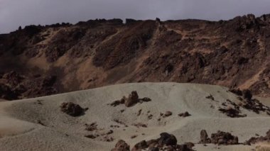 Teide yanardağının panoramik görüntüsü ve... Tenerife Kanarya Adaları İspanya. Yüksek kaliteli FullHD görüntüler