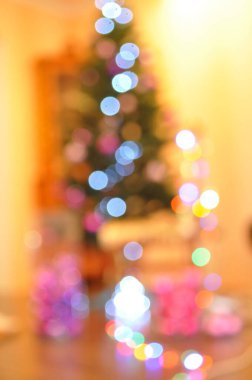 soyut turuncu arkaplana sahip bokeh vurguları 