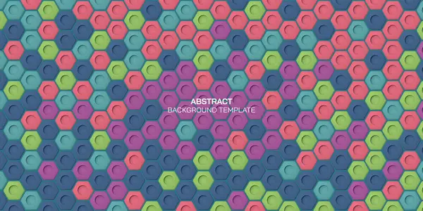 Abstraktní Barevné Reliéfní Hexagon Papír Střih Styl Vektorové Ilustrace Pozadí — Stockový vektor