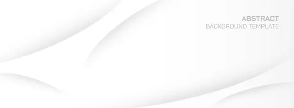 Абстрактный Белый Фон Изогнутыми Узорами Тенями Векторный Горизонтальный Шаблон Бизнес — стоковый вектор