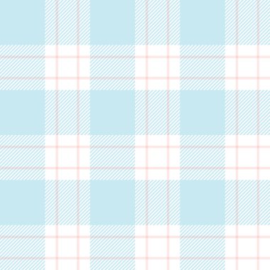 Tartan checked plaids light blue and pink colors. Seamless fabric texture pastel colors. clipart