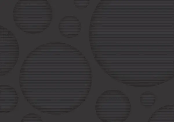 Schwarzer Hintergrund Mit Kreis Rahmen Papier Schnitt Stil Vektor Illustration — Stockvektor