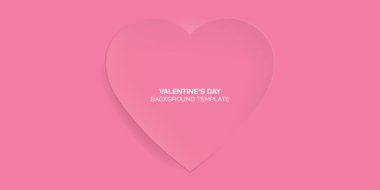 3D heart shape sheet paper cut style on pink background for cosmetic product display. Heart background for valentine day festival. clipart