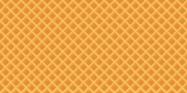 Wafer 3 boyutlu pürüzsüz desenli sarı kahverengi renk çizimi. Dondurma külah dokusu dikdörtgen arka plan. Waffle grafik deseni.