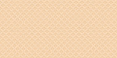 Vanilyalı gofret 3 boyutlu kusursuz desenli grafik çizimi. Dondurma külahı deseni krem rengi arka plan. 