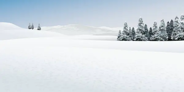 Kış dağları minimalist manzara ve çam ormanı grafikleri. Mutlu Noeller ve mutlu yıllar tebrik kartı şablonu boş..
