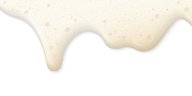 Bira formu izole grafik illüstrasyonunu bırakıyor. Süt bazlı içecek konsepti.