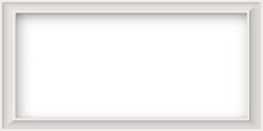 Beyaz arkaplan grafik resimlerinde dikdörtgen çerçeve. Boş resim çerçevesi.