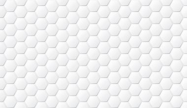 Soyut 3B beyaz altıgen pürüzsüz desen arkaplan çizimi. 