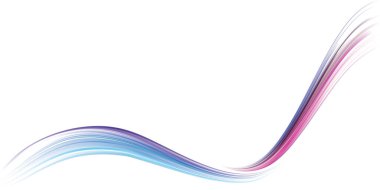 Beyaz arkaplan grafik illüstrasyonunda soyut renkli dinamik dalga hareketi boş alana sahiptir.