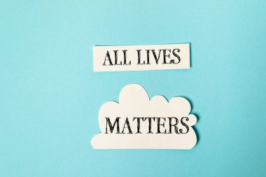 All lives matter is a slogan that is often used to express support for the idea that all people, regardless of their race, gender, or background, should be treated equally and have the same rights and clipart