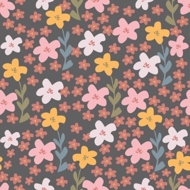 Delicate flowery pattern in small flowers. Floral seamless background for textile, wallpapers, print, wrap and papers