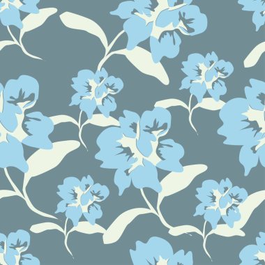 Küçük çiçeklerdeki narin çiçek desenleri. Tekstil, duvar kâğıtları, baskı, paket ve kağıtlar için çiçeksiz arkaplan
