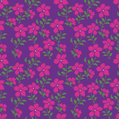 suluboya kırmızı çiçek açan desen, çizgi çizimi, narin çiçekler, yeşil yapraklar moda, kumaş, tekstil, duvar kağıdı, kapak, web