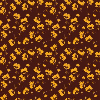 suluboya kırmızı çiçek açan desen, çizgi çizimi, narin çiçekler, yeşil yapraklar moda, kumaş, tekstil, duvar kağıdı, kapak, web