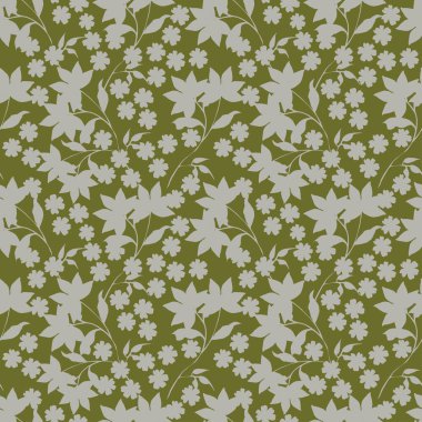 soyut çiçek desenli tekstil tasarımı