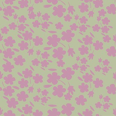 soyut çiçek desenli tekstil tasarımı