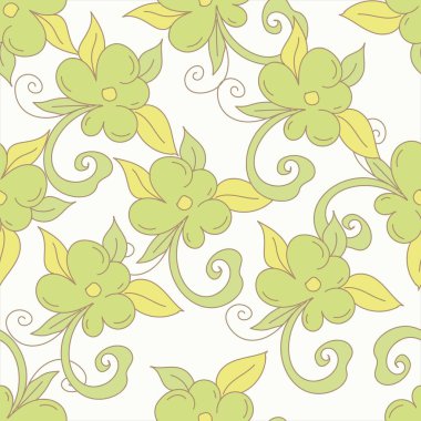 soyut çiçek desenli tekstil tasarımı