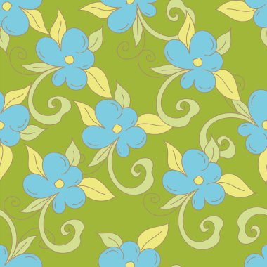 soyut çiçek desenli tekstil tasarımı