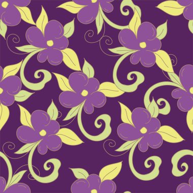 soyut çiçek desenli tekstil tasarımı