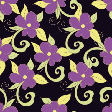 soyut çiçek desenli tekstil tasarımı