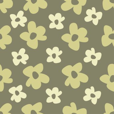 soyut çiçek desenli tekstil tasarımı