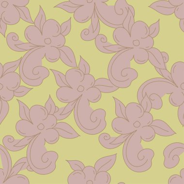 soyut çiçek desenli tekstil tasarımı