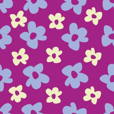 soyut çiçek desenli tekstil tasarımı