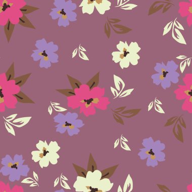 Gül, suluboya ile sorunsuz çiçek desenli. Vektör çizim