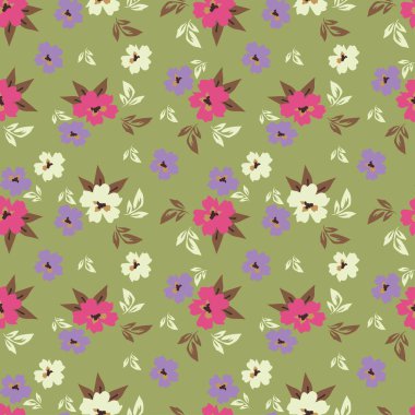 Gül, suluboya ile sorunsuz çiçek desenli. Vektör çizim