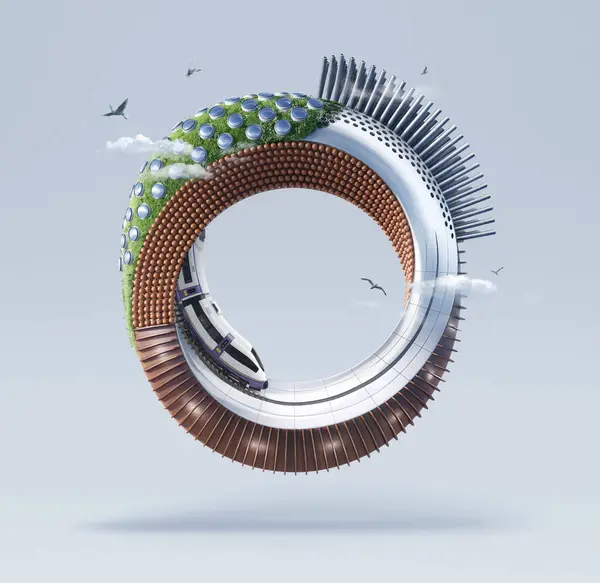 Design Cirkel Oneindig Kunstvoorwerp Stockfoto