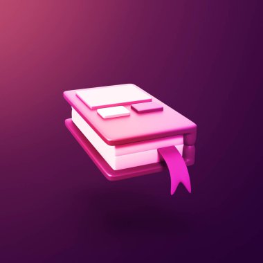 Kitap - 3d biçimlendirilmiş CGI simgesi