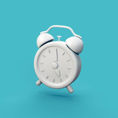 Eski usul alarm saati - 3d biçimlendirilmiş CGI simgesi, gen Ai değil