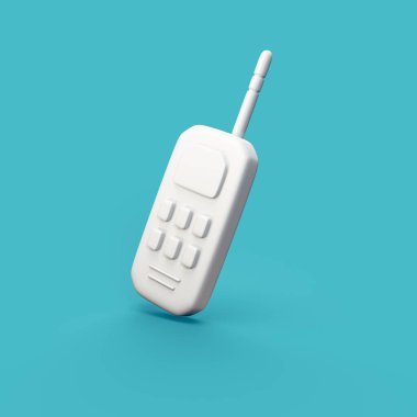 Telsiz talki- 3d biçimlendirilmiş CGI simgesi, gen Ai değil