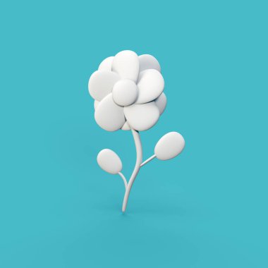 Çiçek - 3d biçimlendirilmiş CGI simgesi, gen Ai değil