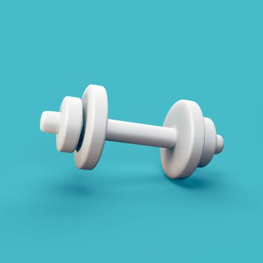 Spor salonu halteri - 3d biçimlendirilmiş CGI simgesi, gen Ai değil