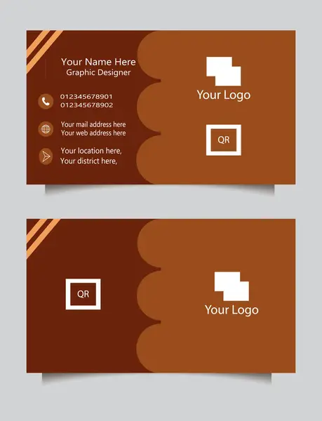 Elegant Corporate Business Card Design Vector Graphics