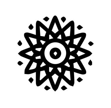 Güzel çiçek sanatı ve mandala vektör tasarımı